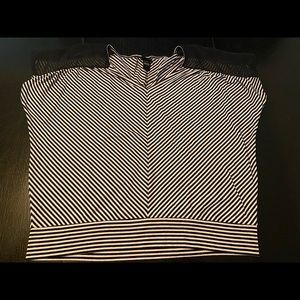 Torrid Black & White sheer shoulder too